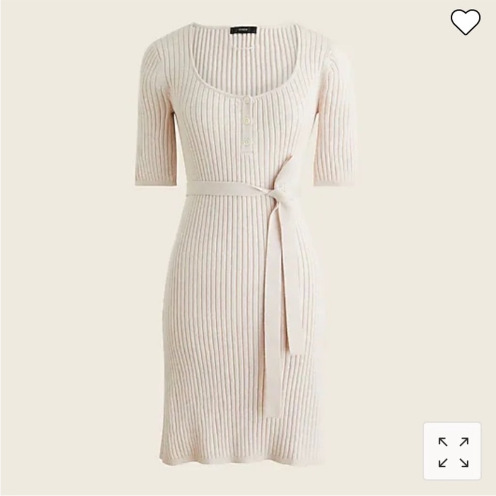 NWOT J.Crew Belted mini sweater-dress